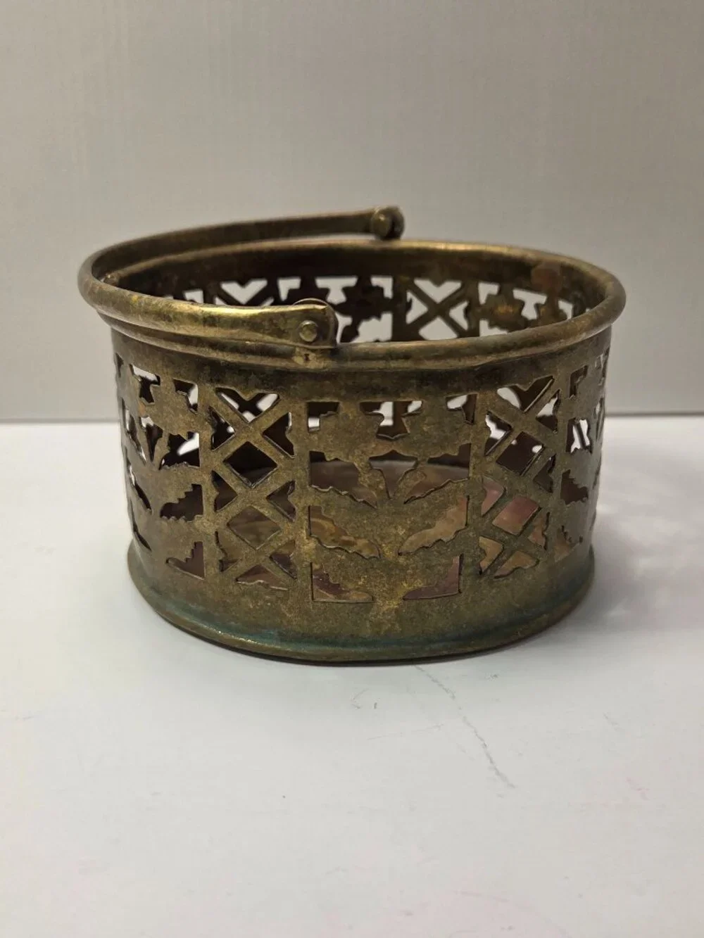 Vintage Pier 1 Brass Basket